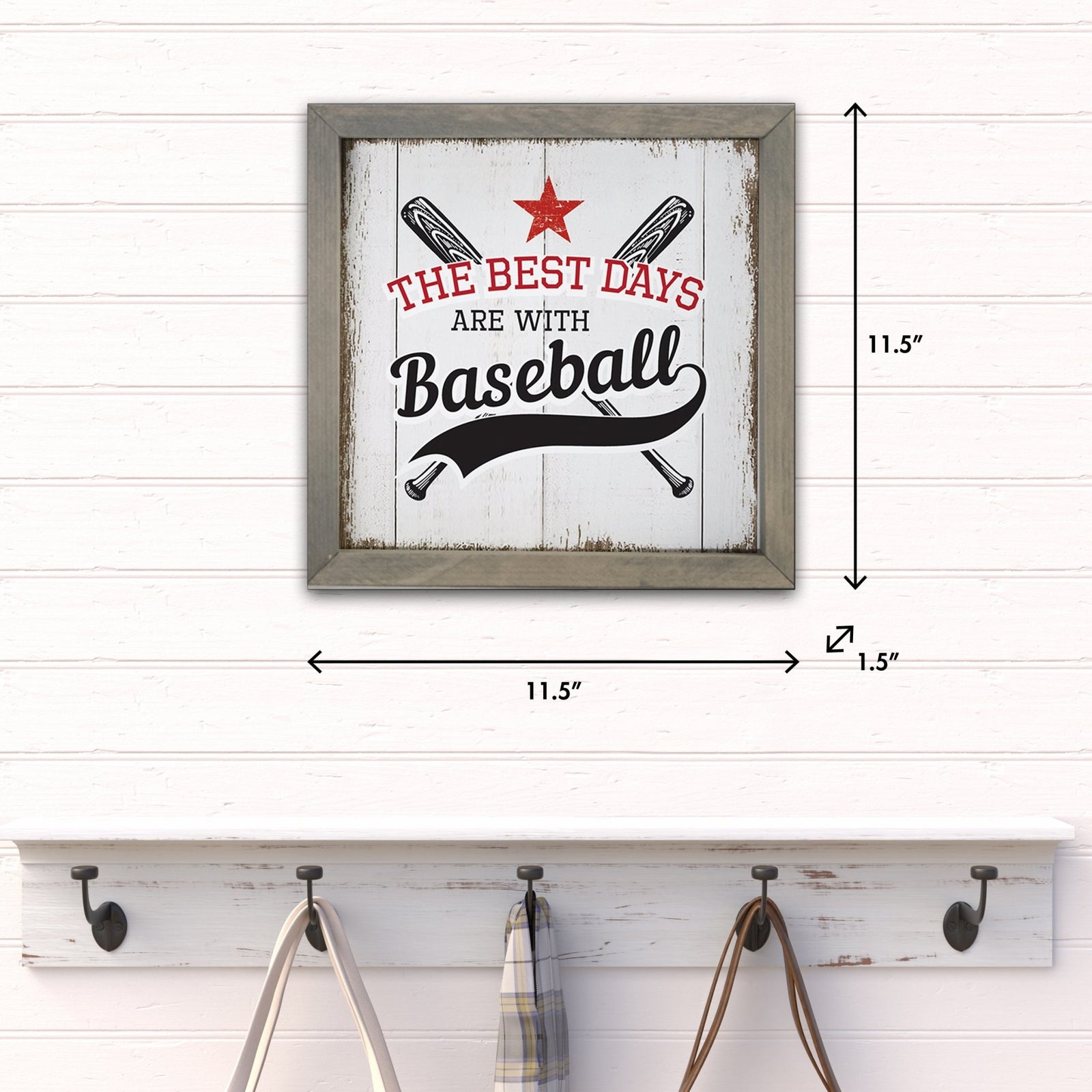 Elegant Baseball Framed Shadow Box Shelf Décor With Inspiring Bible Verses - The Best Days - LifeSong Milestones