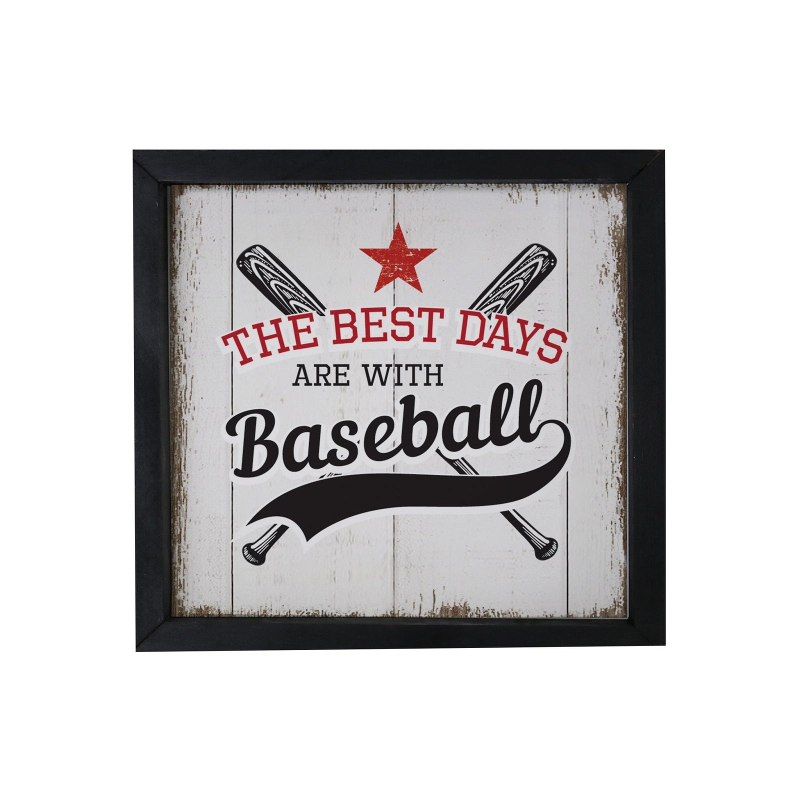 Elegant Baseball Framed Shadow Box Shelf Décor With Inspiring Bible Verses - The Best Days - LifeSong Milestones