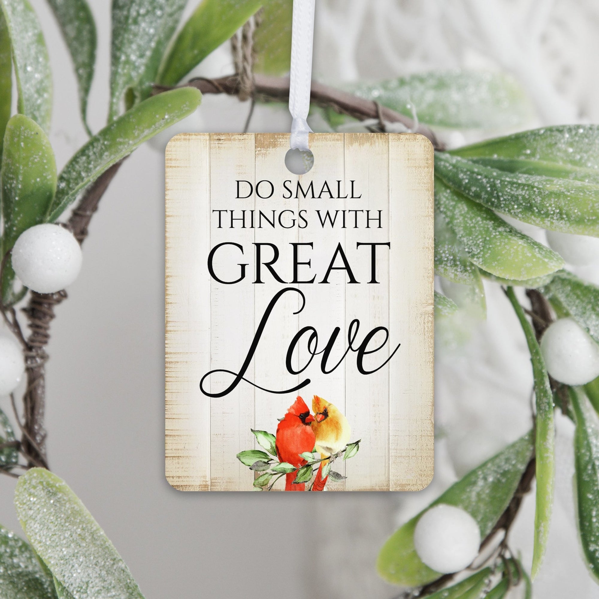 Elegant Vertical Cardinal Wooden Ornament With Everyday Verses Gift Ideas - Do Small Things