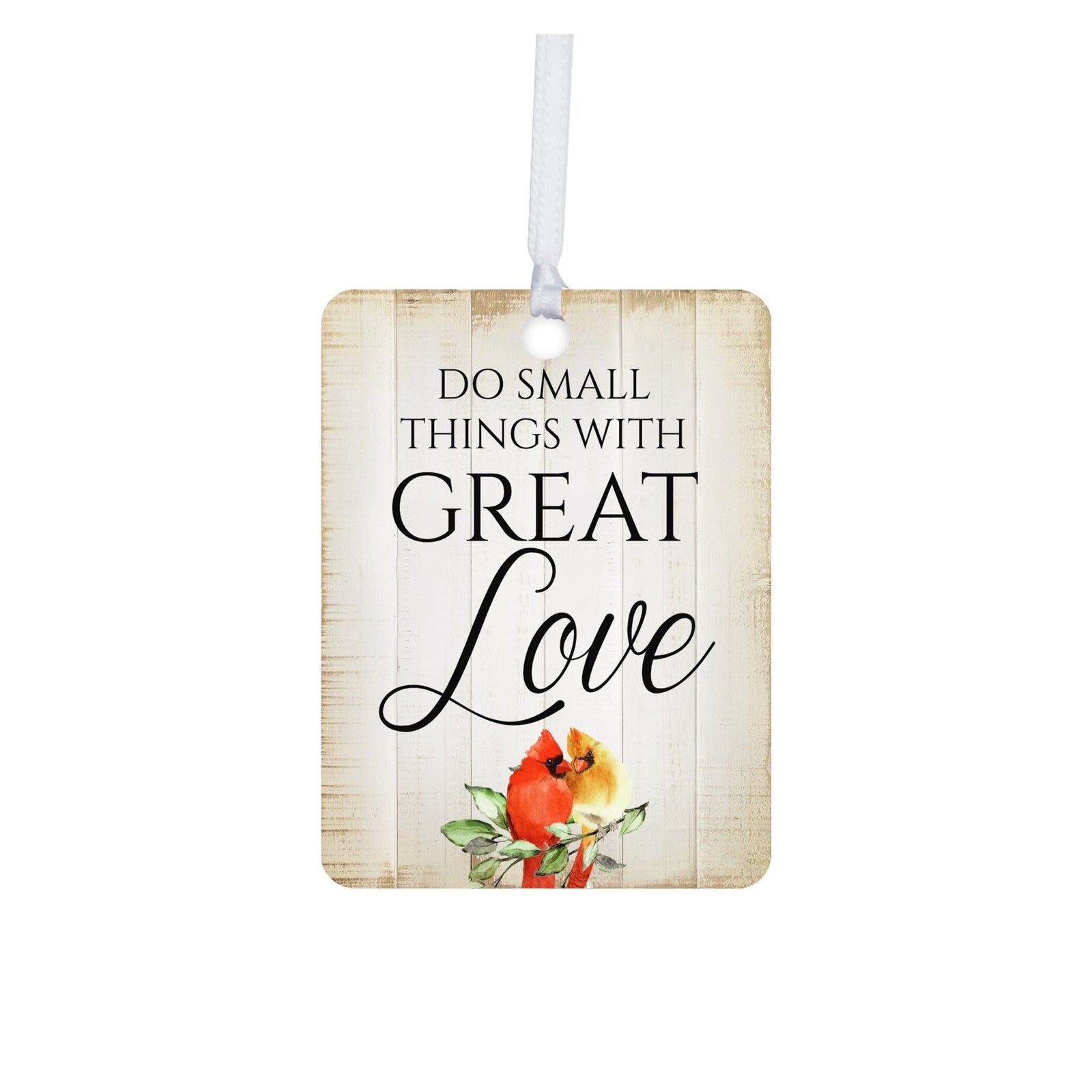 Elegant Vertical Cardinal Wooden Ornament With Everyday Verses Gift Ideas - Do Small Things