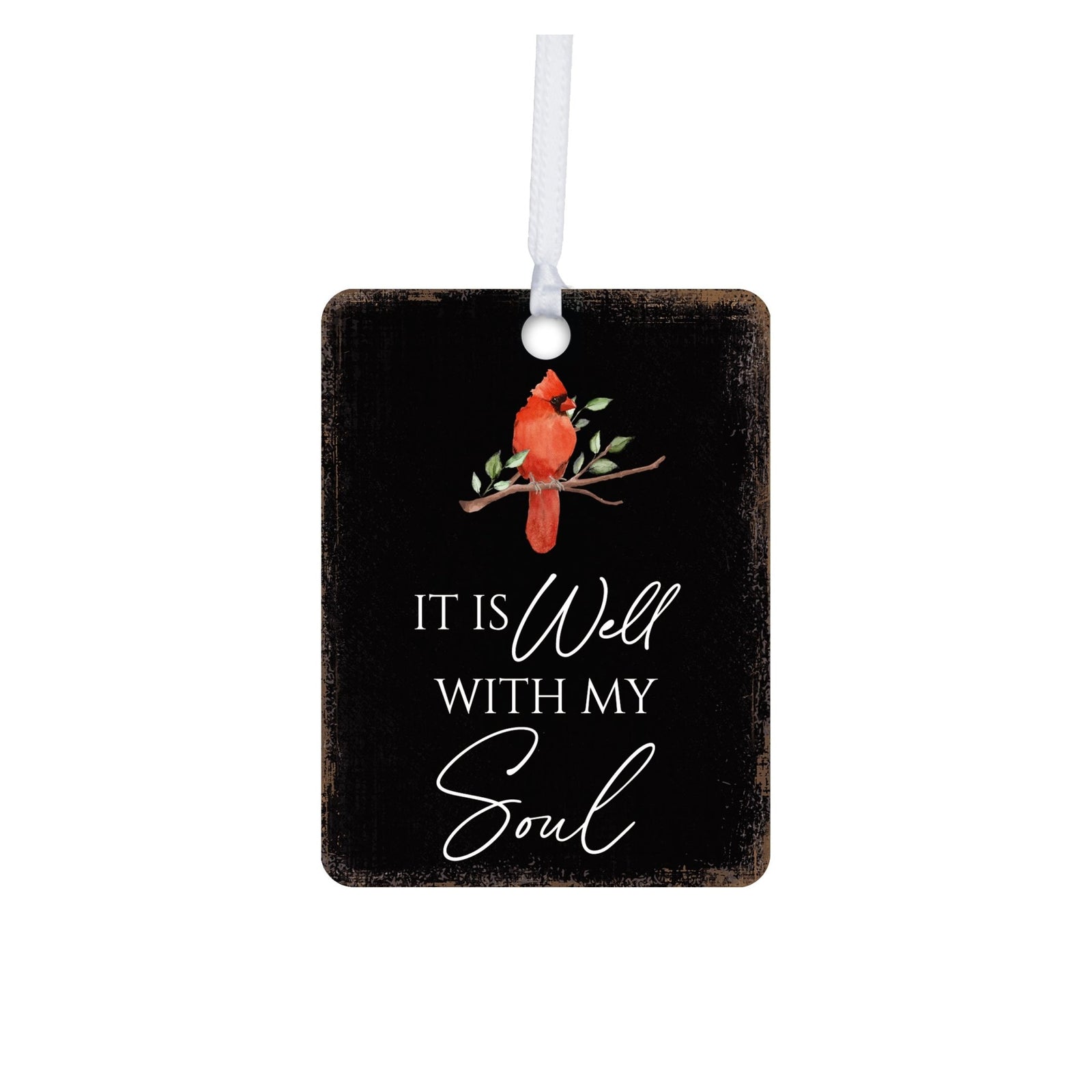 Elegant Vertical Cardinal Wooden Ornament With Everyday Verses Gift Ideas - It Is Well