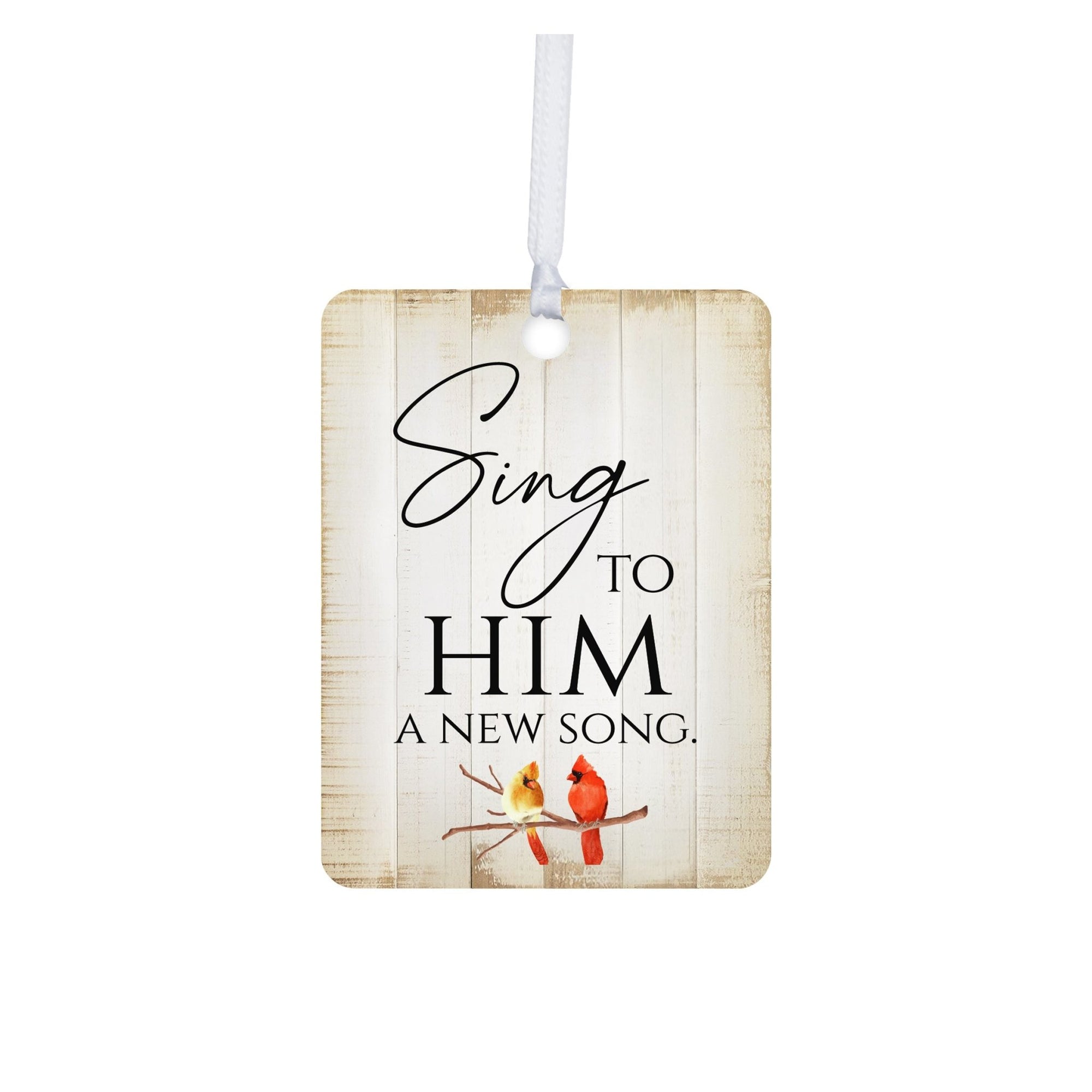Elegant Vertical Cardinal Wooden Ornament With Everyday Verses Gift Ideas - Sing To Him