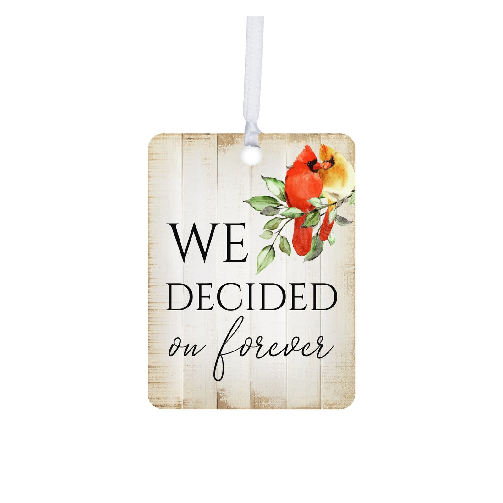 Elegant Vertical Cardinal Wooden Ornament With Everyday Verses Gift Ideas - We Decided