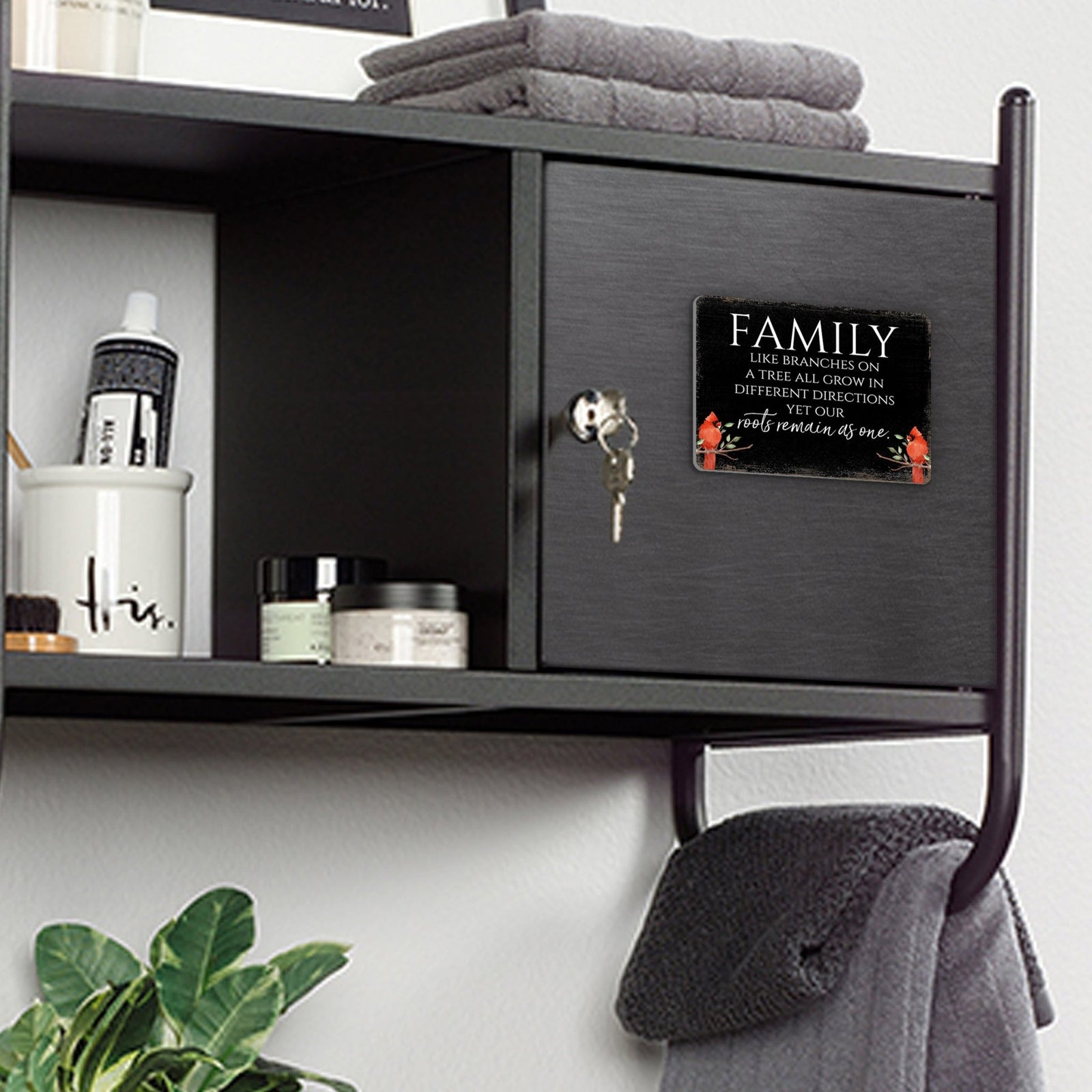 Elegant Vintage-Inspired Cardinal Wooden Magnet Printed With Everyday Inspirational Verses Gift Ideas - Family - LifeSong Milestones