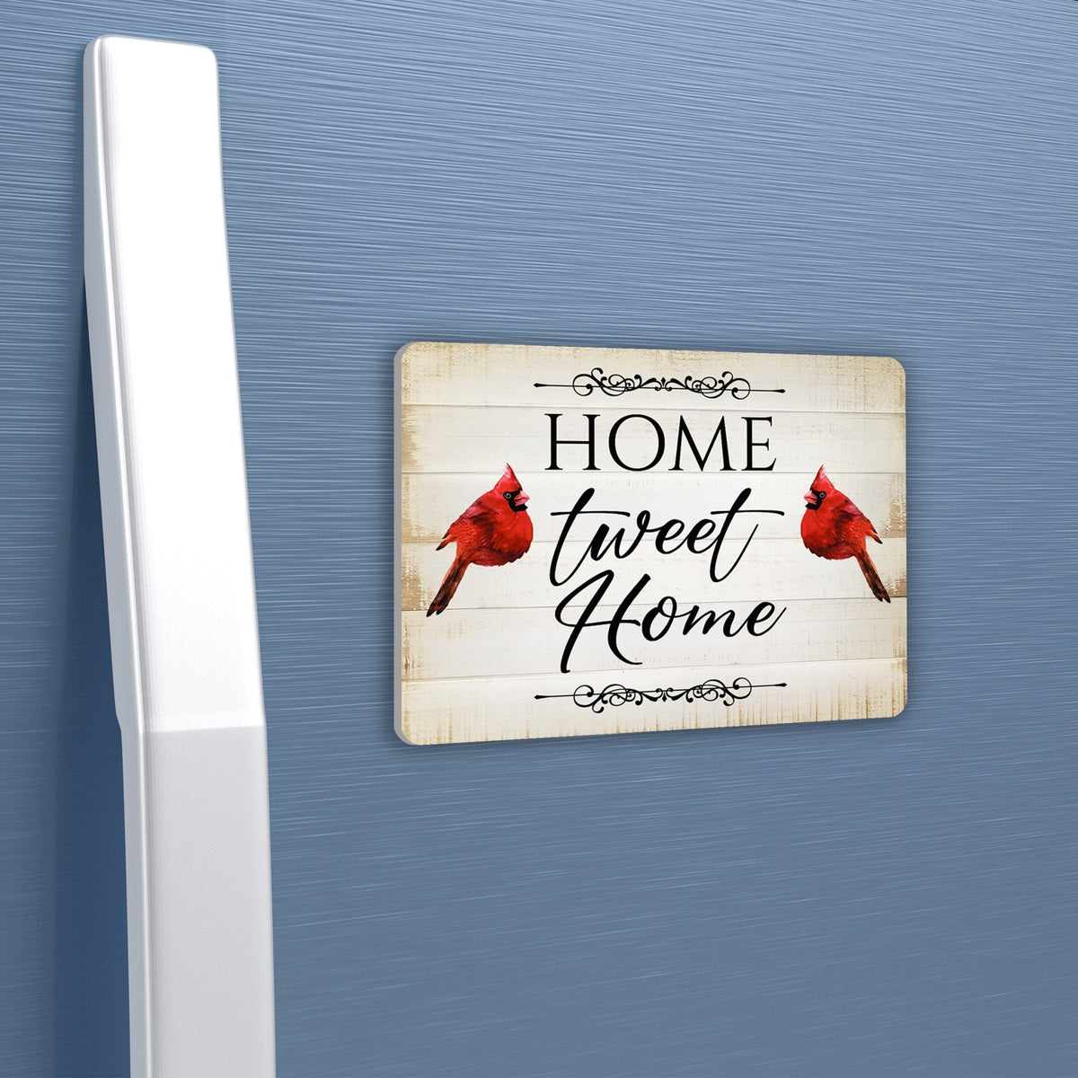 Elegant Vintage-Inspired Cardinal Wooden Magnet Printed With Everyday Inspirational Verses Gift Ideas - Home Tweet Home - LifeSong Milestones