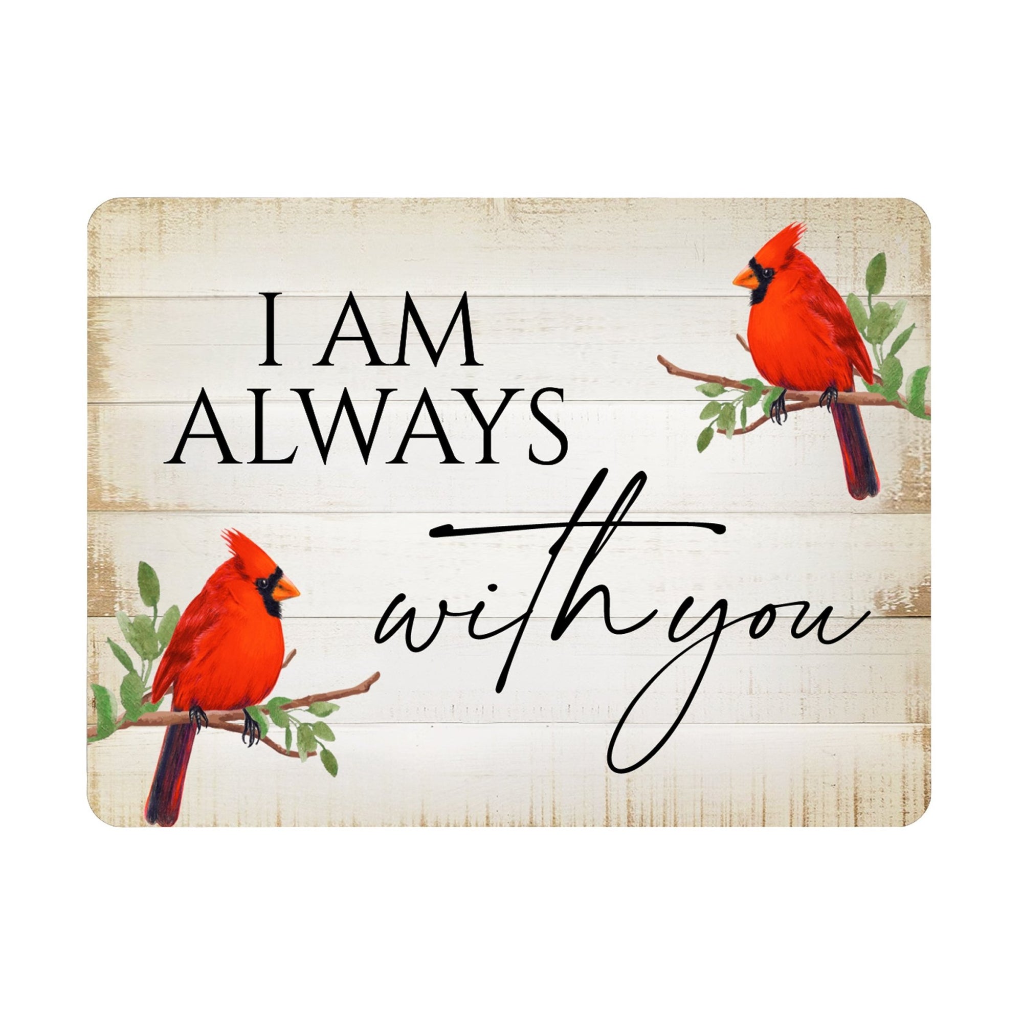 Elegant Vintage-Inspired Cardinal Wooden Magnet Printed With Everyday Inspirational Verses Gift Ideas - I Am Always - LifeSong Milestones