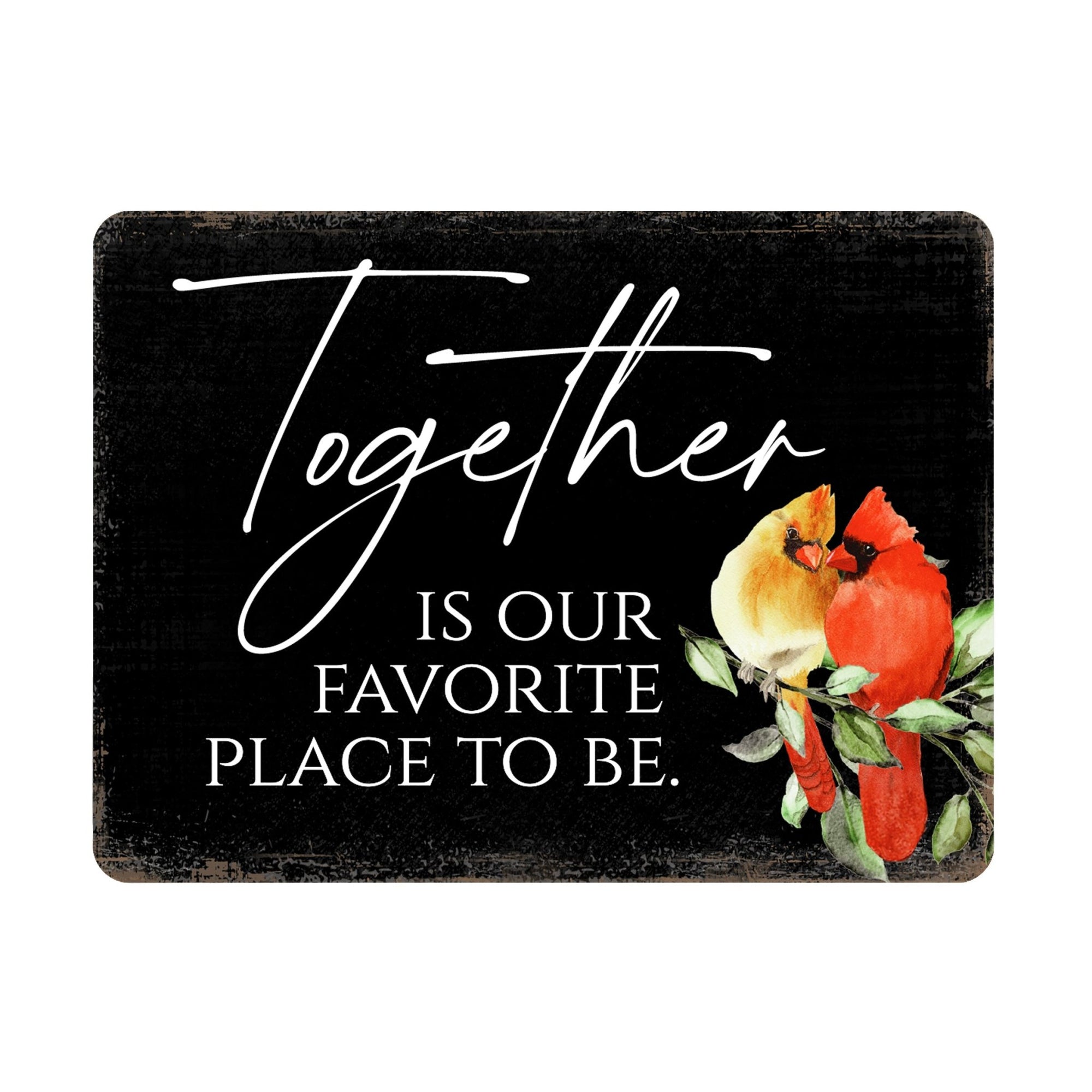 Elegant Vintage-Inspired Cardinal Wooden Magnet Printed With Everyday Inspirational Verses Gift Ideas - Together - LifeSong Milestones