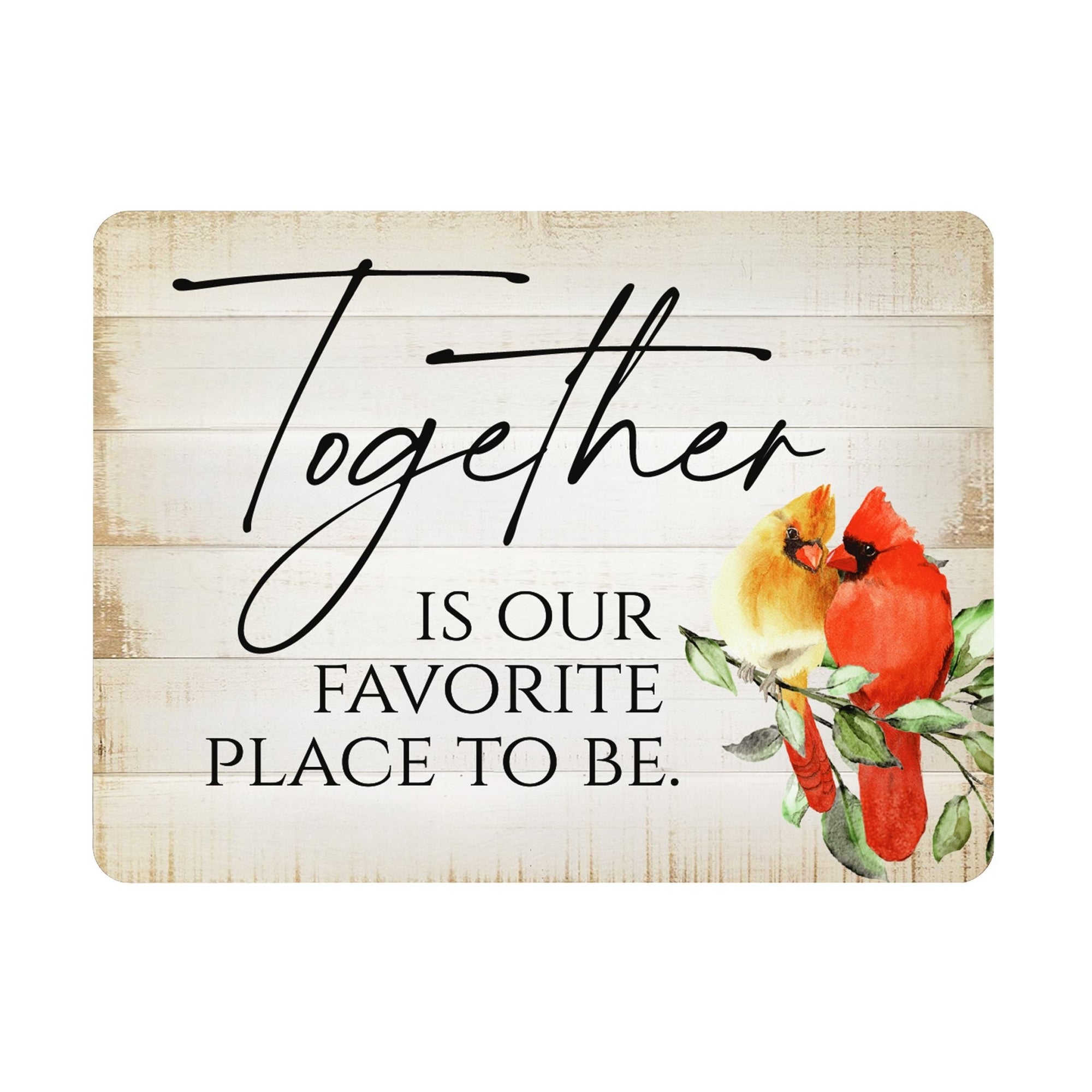 Elegant Vintage-Inspired Cardinal Wooden Magnet Printed With Everyday Inspirational Verses Gift Ideas - Together - LifeSong Milestones