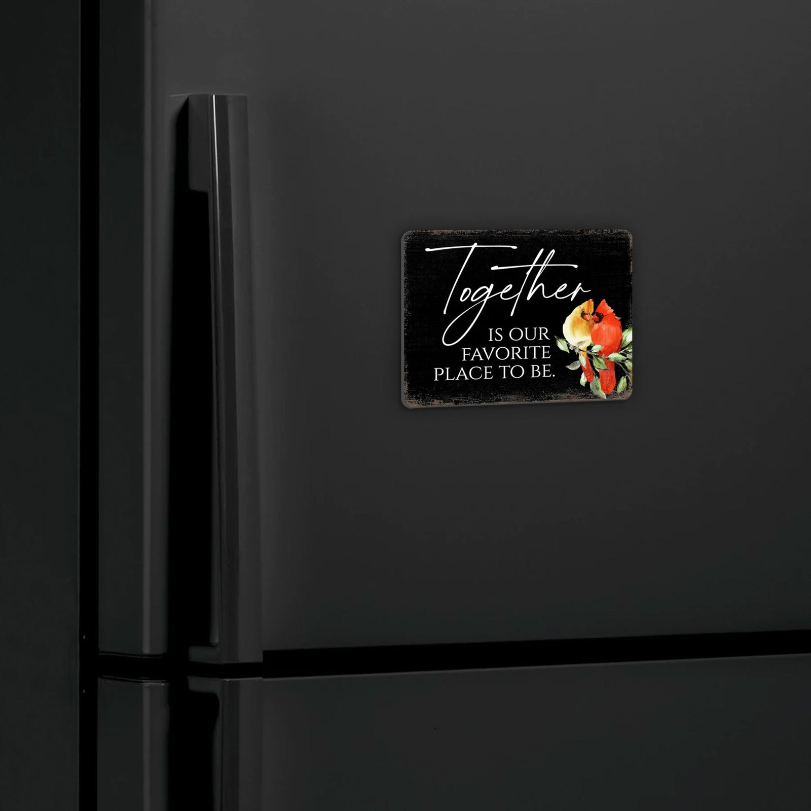 Elegant Vintage-Inspired Cardinal Wooden Magnet Printed With Everyday Inspirational Verses Gift Ideas - Together - LifeSong Milestones