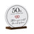 Elegant Wedding Anniversary Celebration Round Sign on Solid Wooden Base - 50th Years Together - LifeSong Milestones