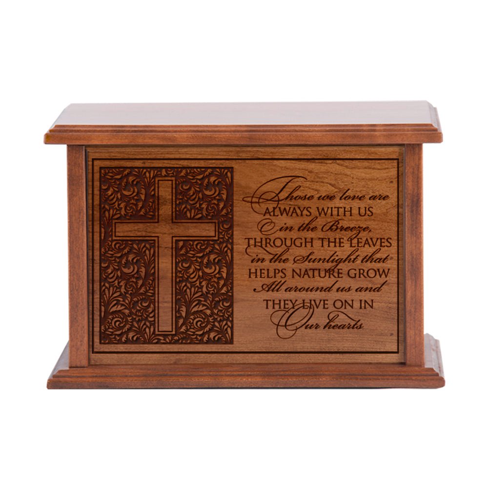 LifeSong Milestones Memorial Engraved Cremation Urn Box for Human Ashes