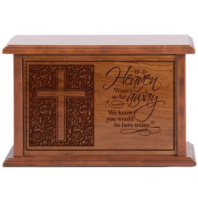 Wooden Engraved Cremation Urn Box