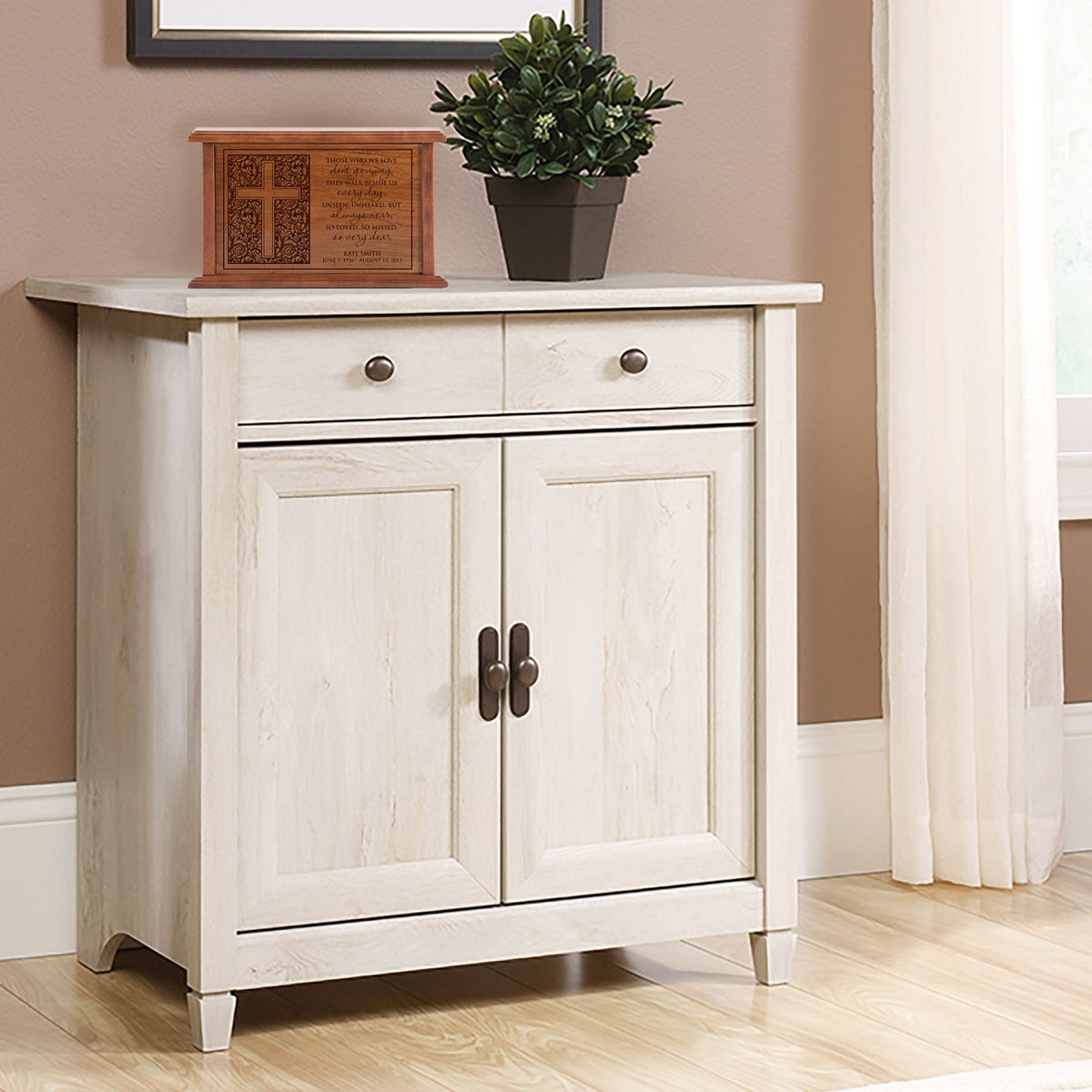 LifeSong Milestones Memorial Engraved Cremation Urn Box for Human Ashes