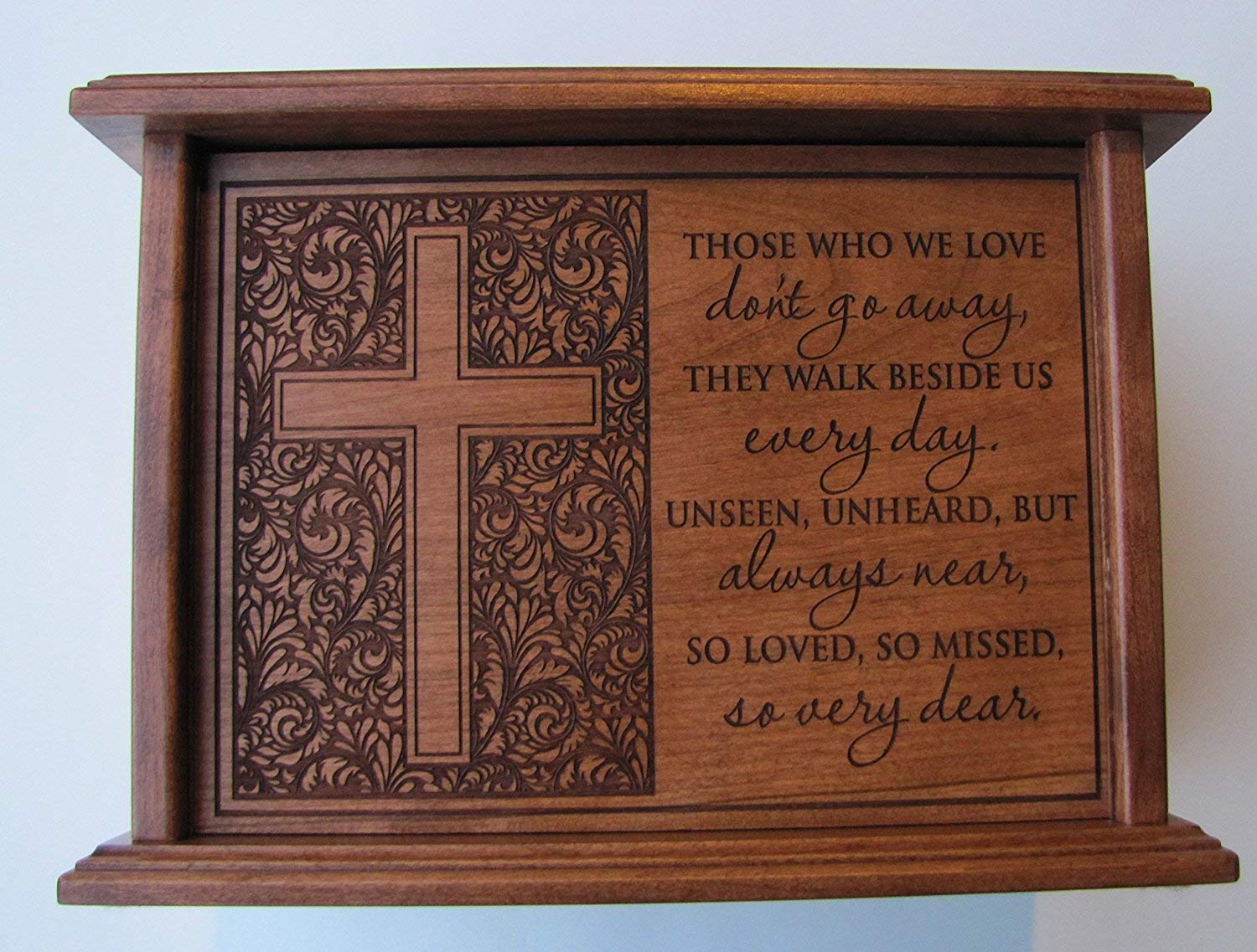 LifeSong Milestones Memorial Engraved Cremation Urn Box for Human Ashes