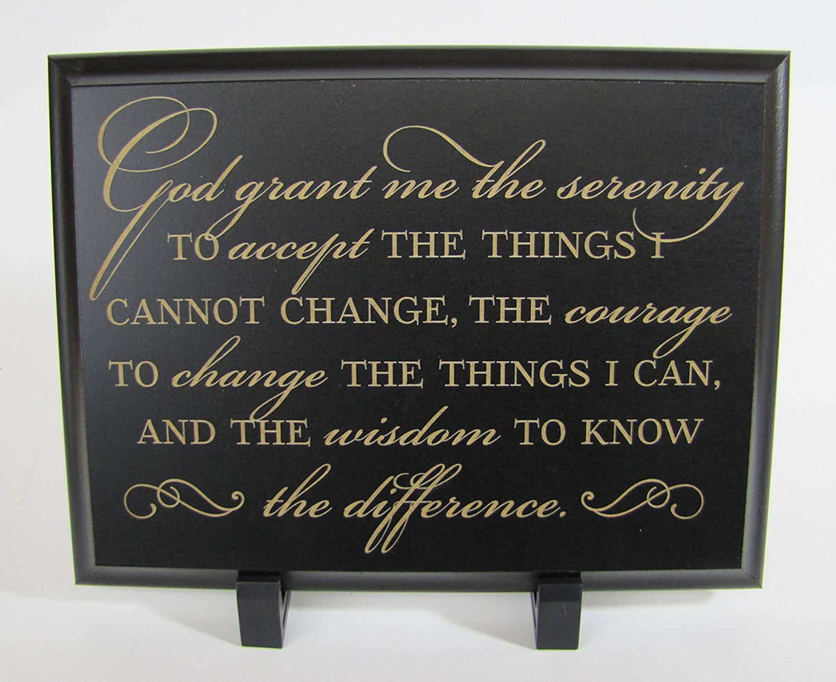 Engraved Encouraging Prayer Wall Plaque - God Grant Me - LifeSong Milestones
