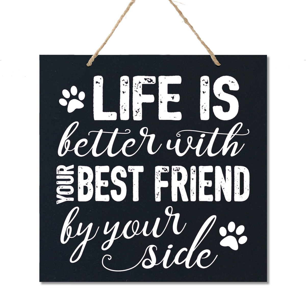 Engraved Memorial Dog Wall Sign Life Is Better - LifeSong Milestones