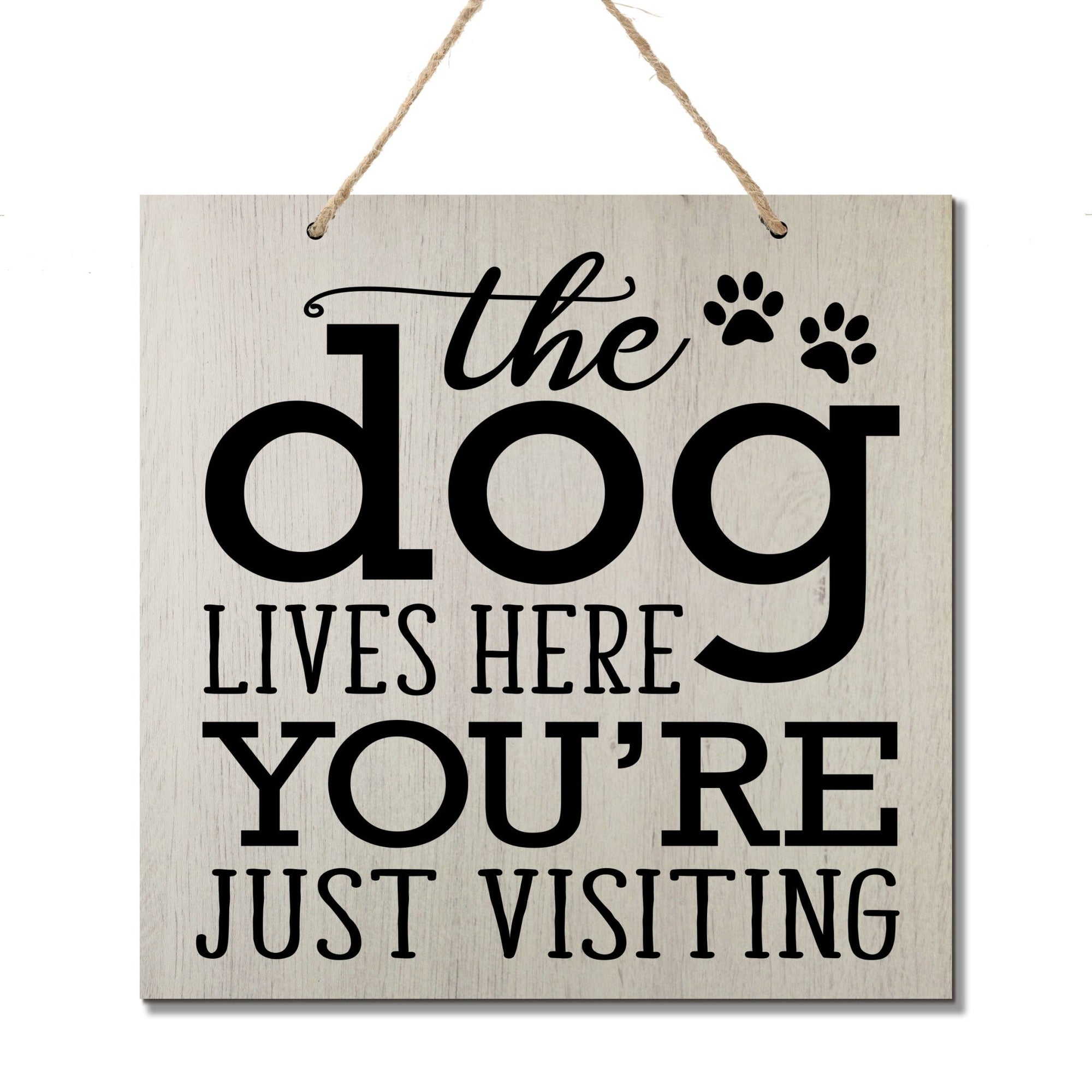 Engraved Memorial Dog Wall Sign The Dog Lives Here - LifeSong Milestones