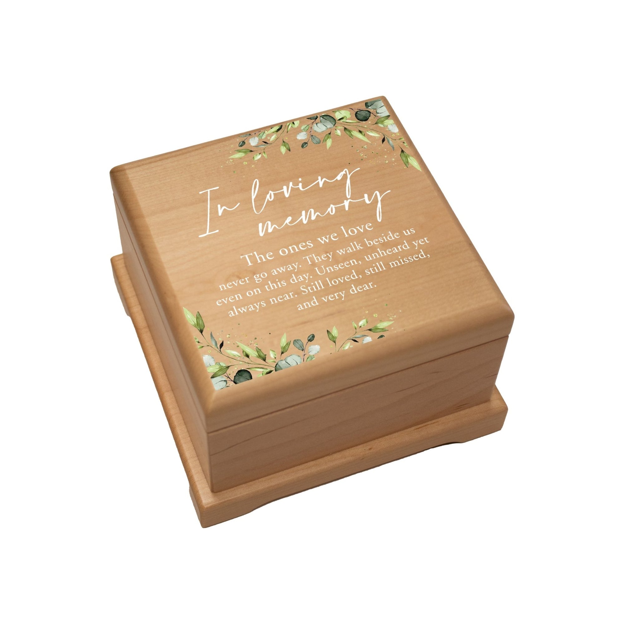 Engraved Memorial Floral Cremation Urn Box for Human Ashes - LifeSong Milestones