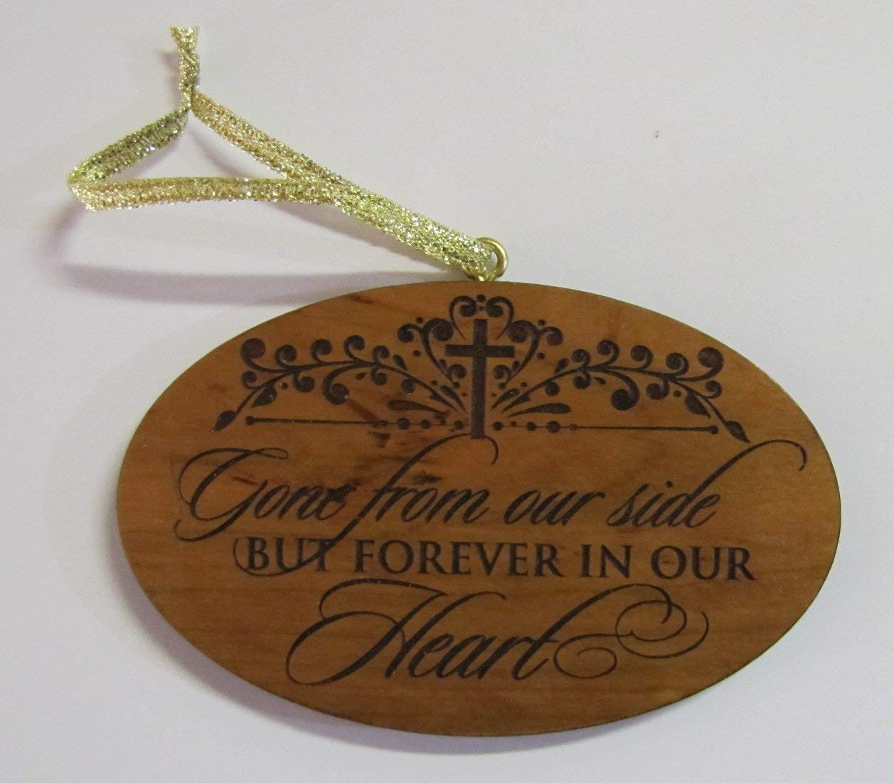 Engraved Memorial Ornament for Loss of Loved One - Gone From Our Side but Forever in Our Heart - LifeSong Milestones