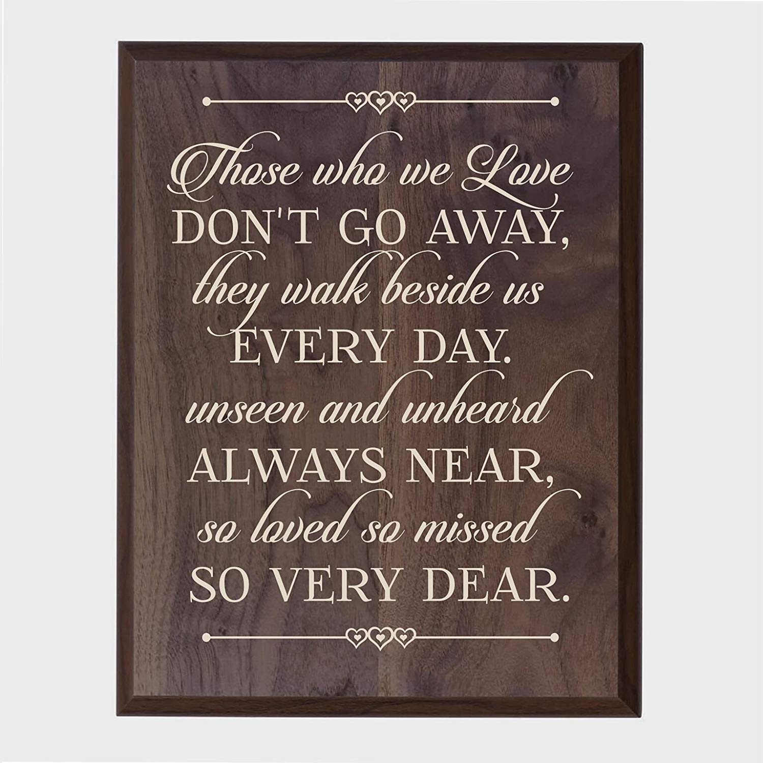 Engraved Memorial Wooden Wall Plaque Always Near 12x15 - LifeSong Milestones
