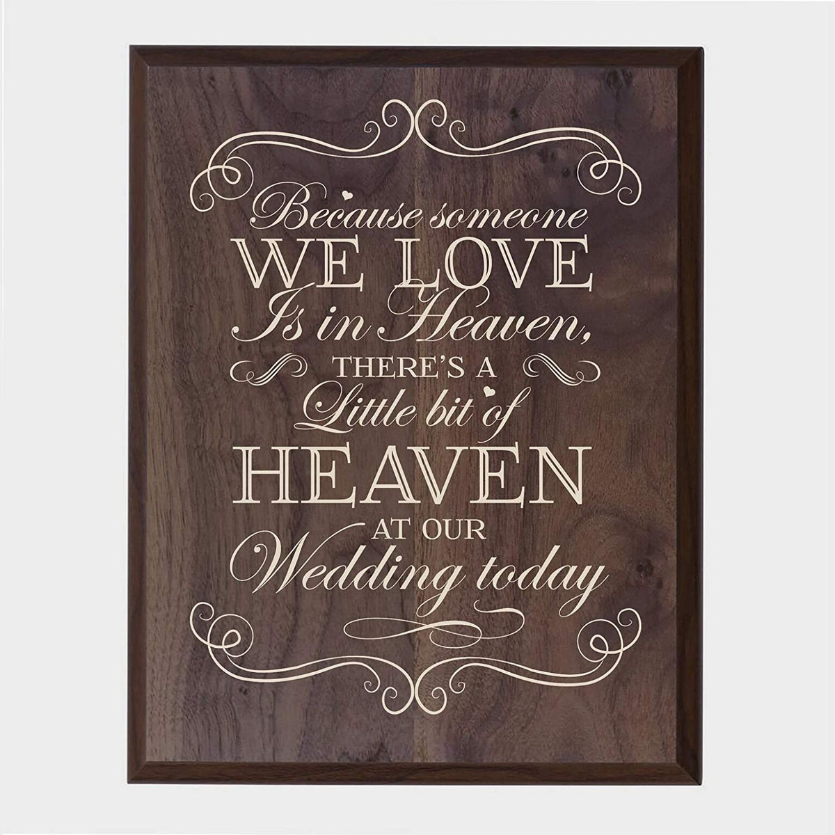 Engraved Memorial Wooden Wall Plaque Bit of Heaven 12x15 - LifeSong Milestones