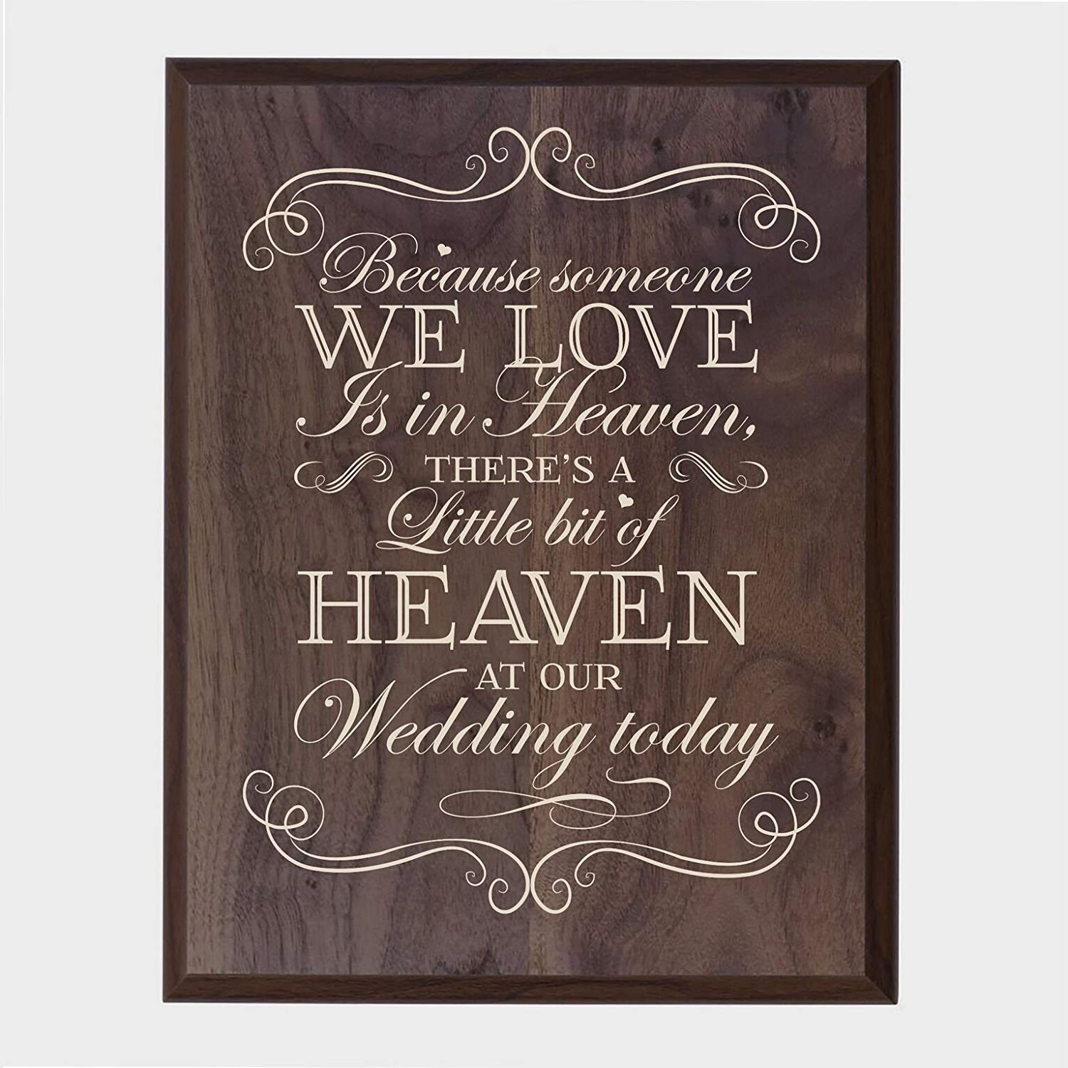 Engraved Memorial Wooden Wall Plaque Bit of Heaven 12x15 - LifeSong Milestones