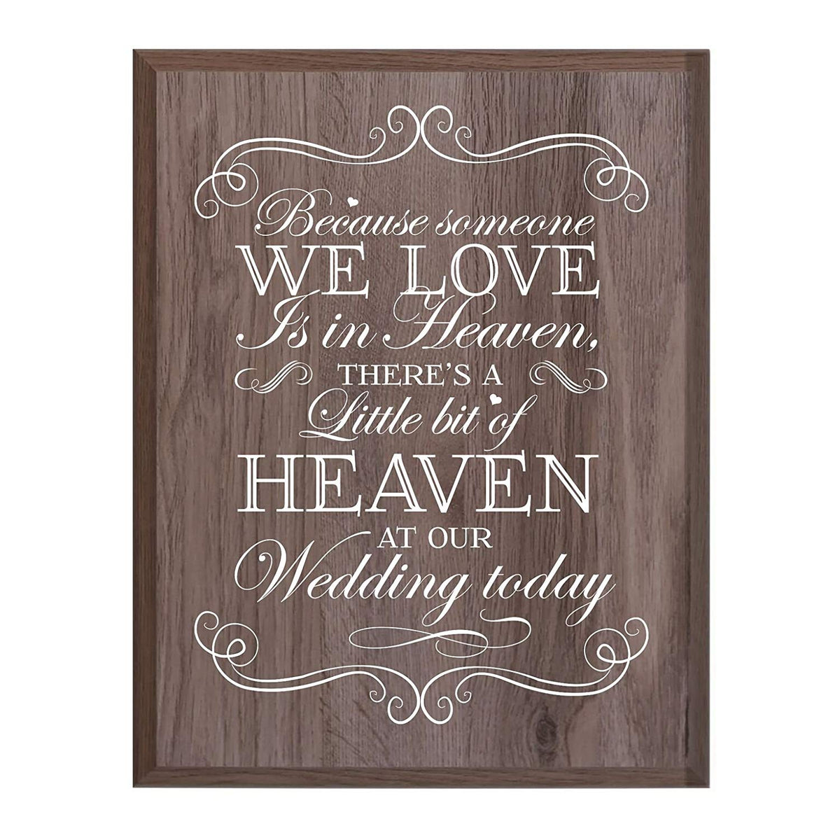 Engraved Memorial Wooden Wall Plaque Bit of Heaven 12x15 - LifeSong Milestones