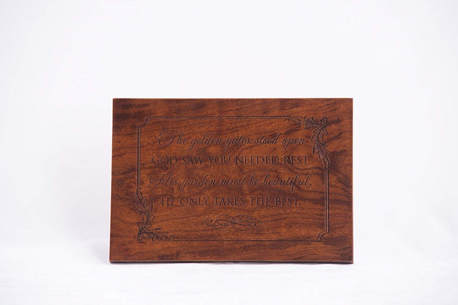 Engraved Memorial Wooden Wall Plaque - God saw you needed rest 8.5x6 - LifeSong Milestones