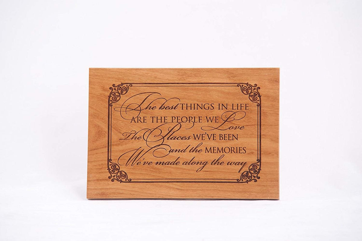 Engraved Memorial Wooden Wall Plaque - The Best Things In Life 8.5x6 - LifeSong Milestones