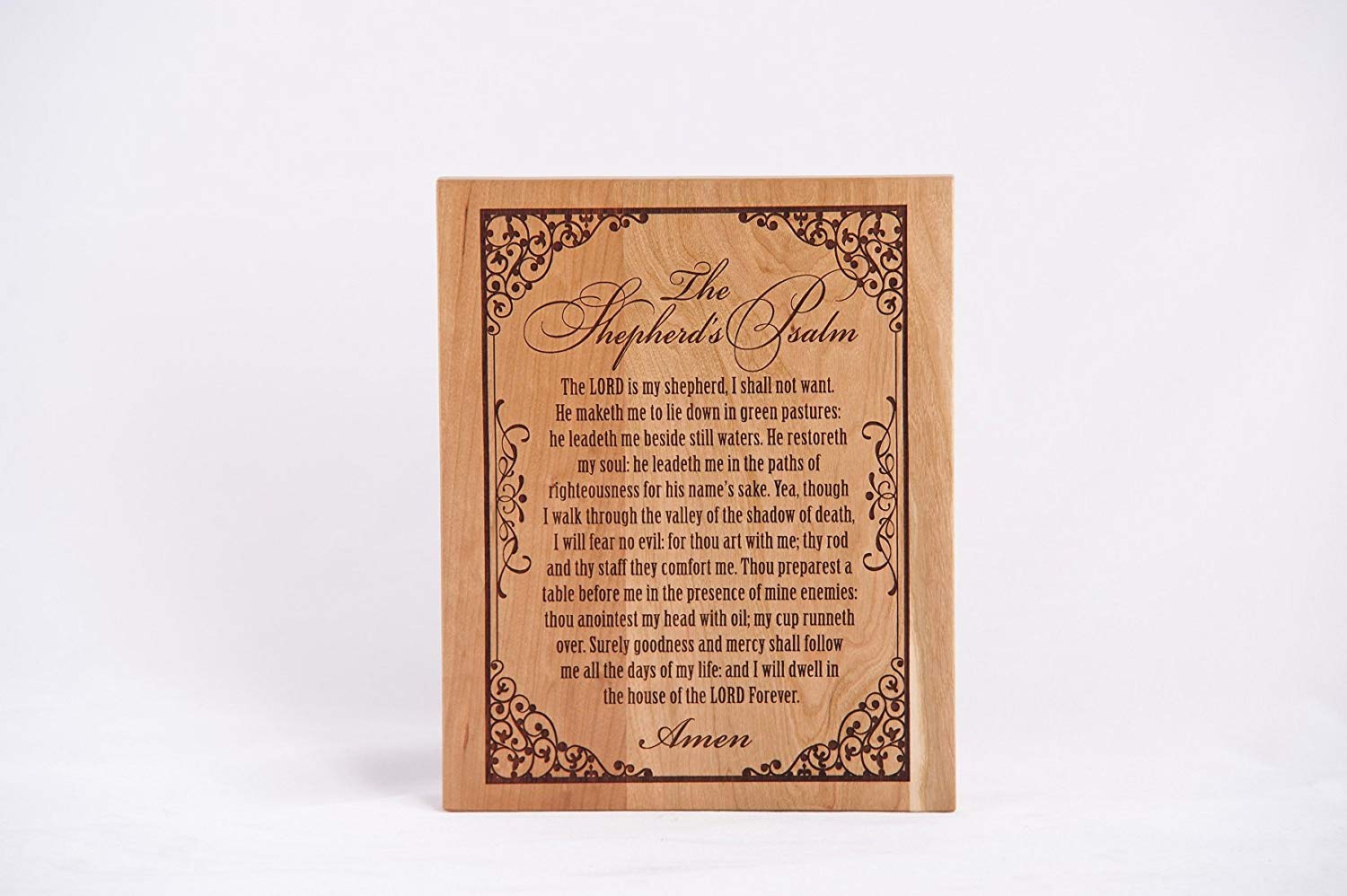 Engraved Memorial Wooden Wall Plaque - The Shepherd Psalm 6x8 - LifeSong Milestones