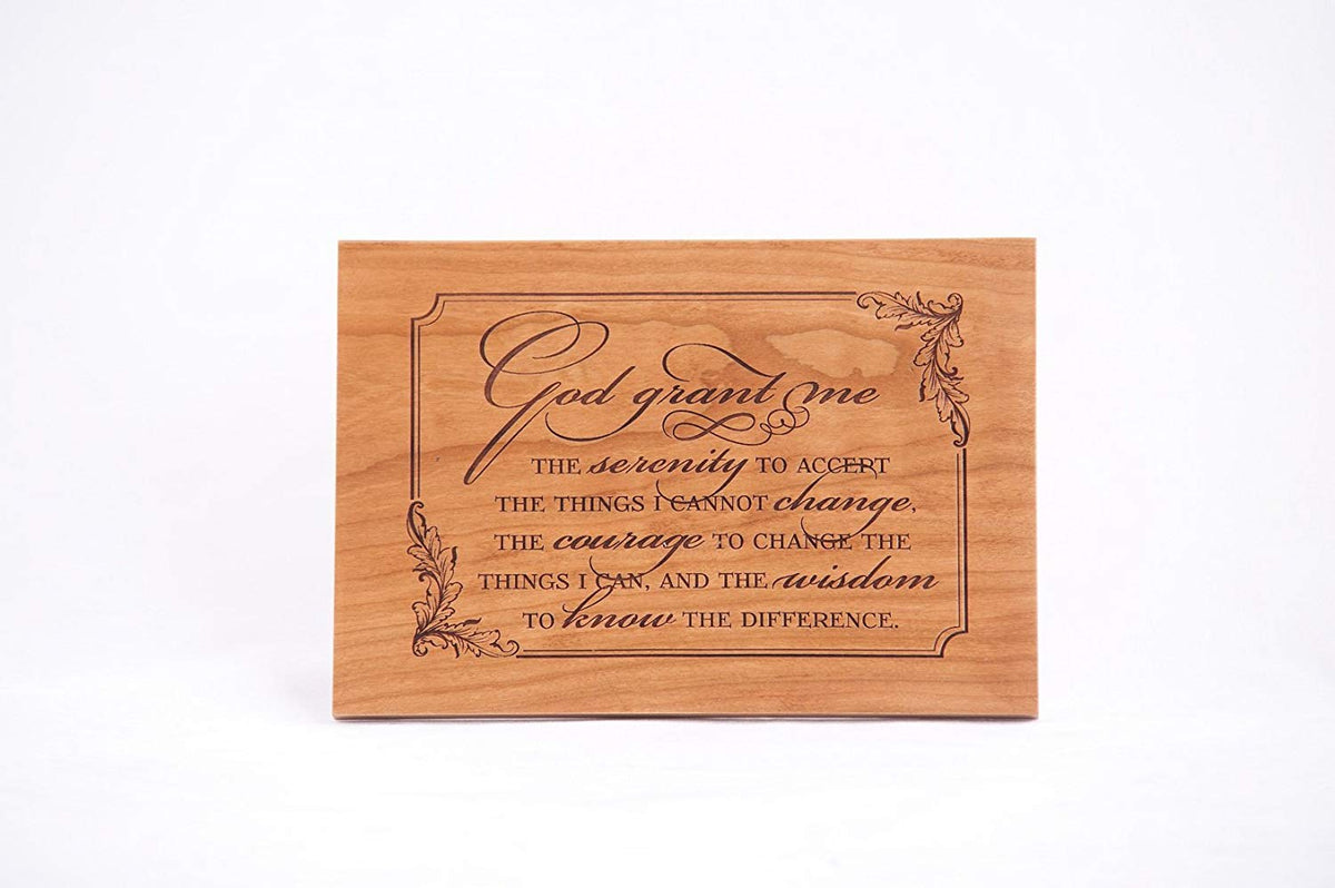 Engraved Memorial Wooden Wall Plaque - The Things I Cannot Change 8.5x6 - LifeSong Milestones