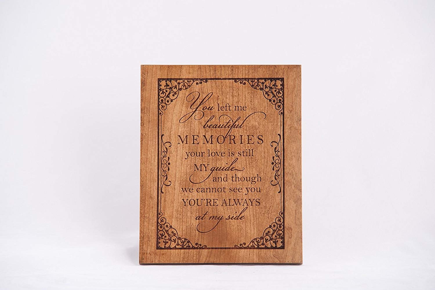 Engraved Memorial Wooden Wall Plaque You Left Me 6.75x8.5 - LifeSong Milestones