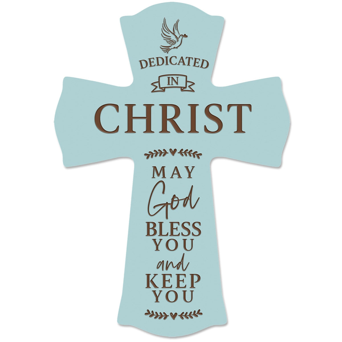 Wooden Engraved Dedication Wall Cross