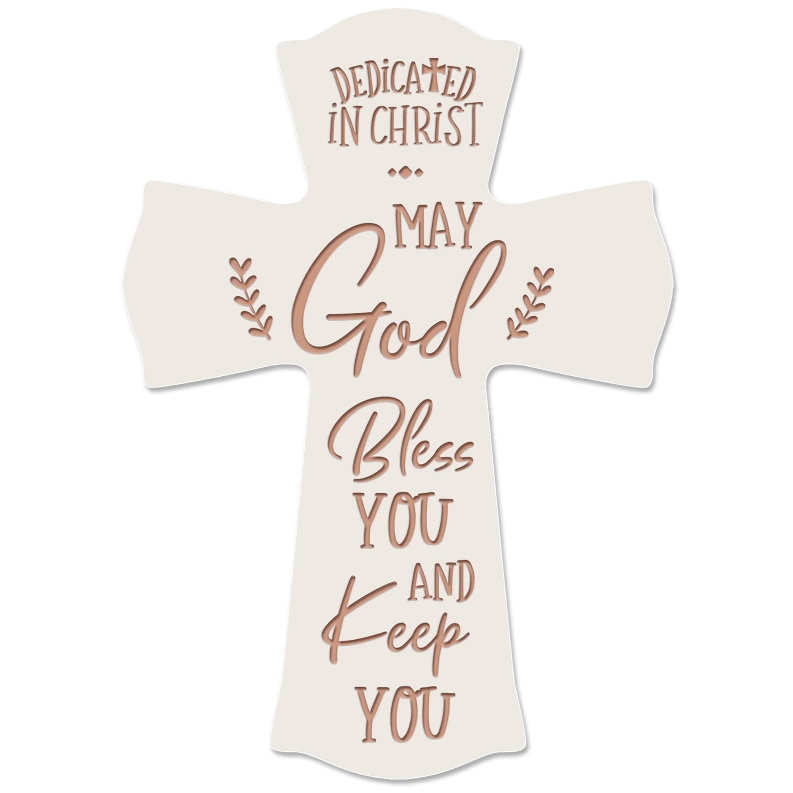 Wooden Engraved Dedication Wall Cross