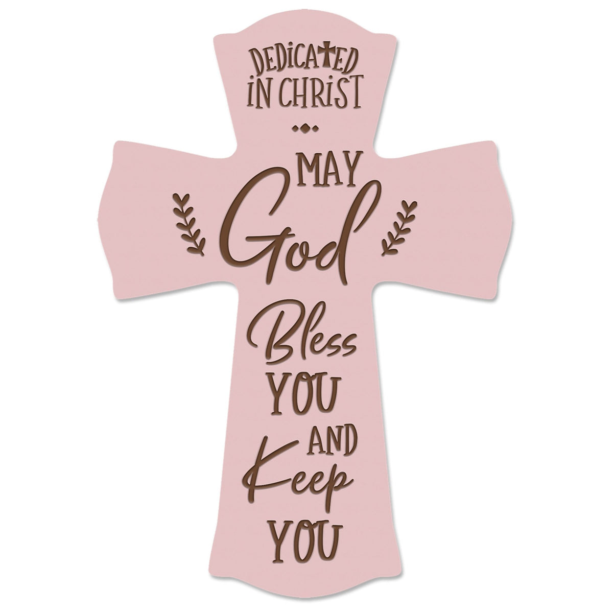 Wooden Engraved Dedication Wall Cross