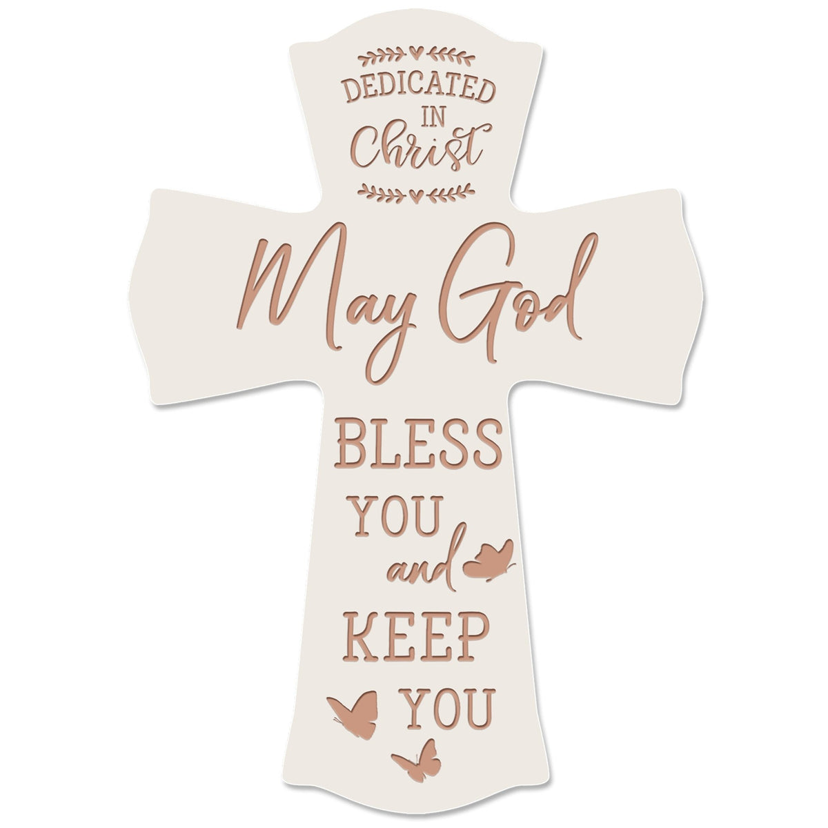 Wooden Engraved Dedication Wall Cross