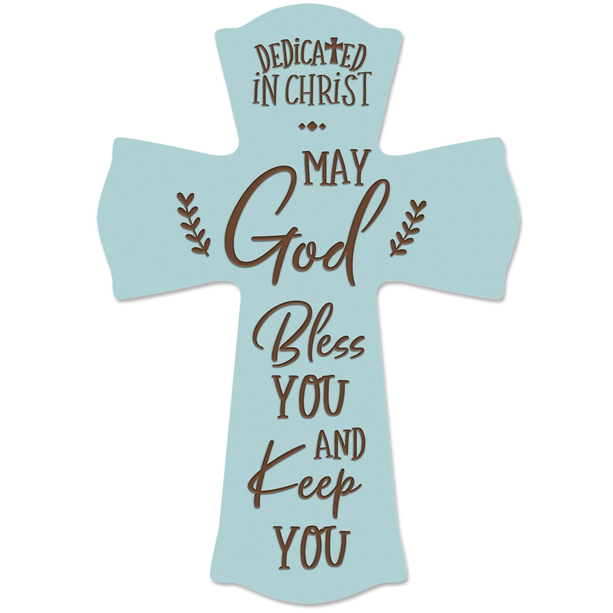 Wooden Engraved Dedication Wall Cross