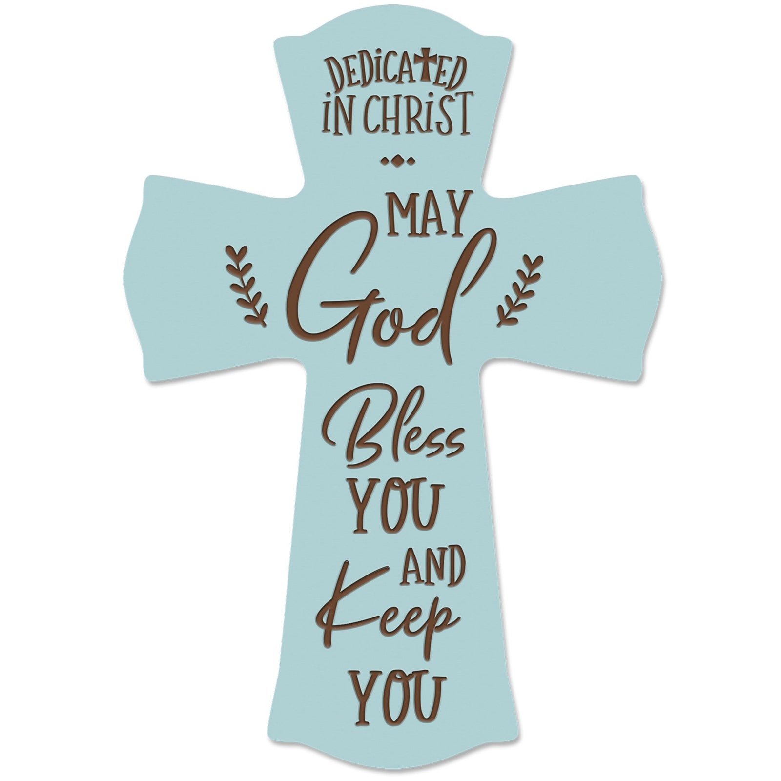 Wooden Engraved Dedication Wall Cross