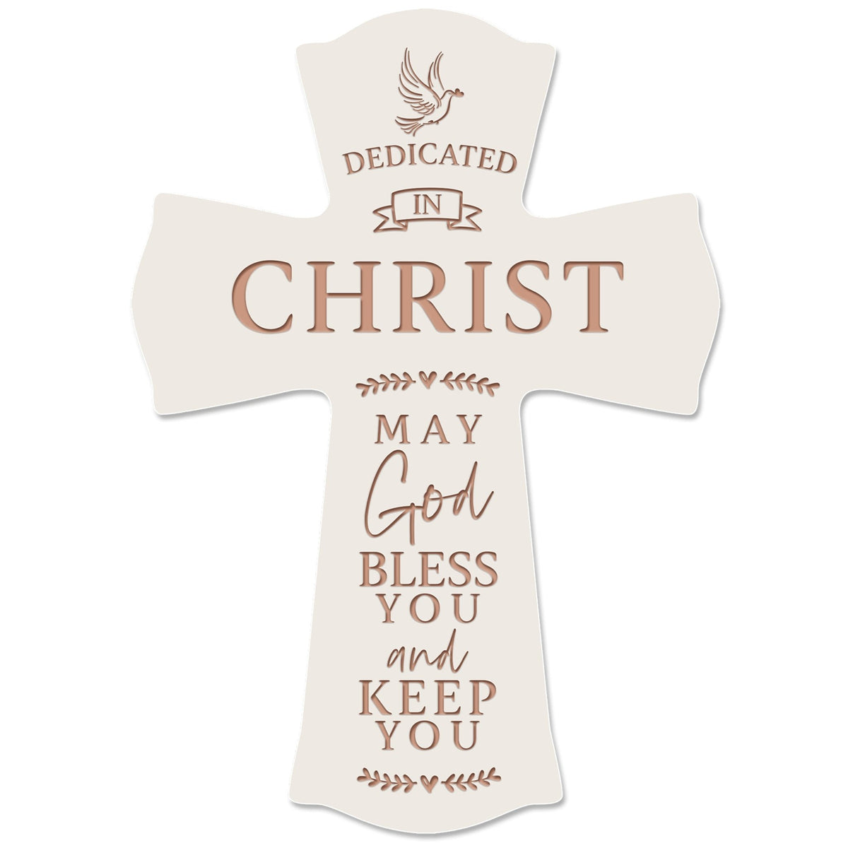 Wooden Engraved Dedication Wall Cross