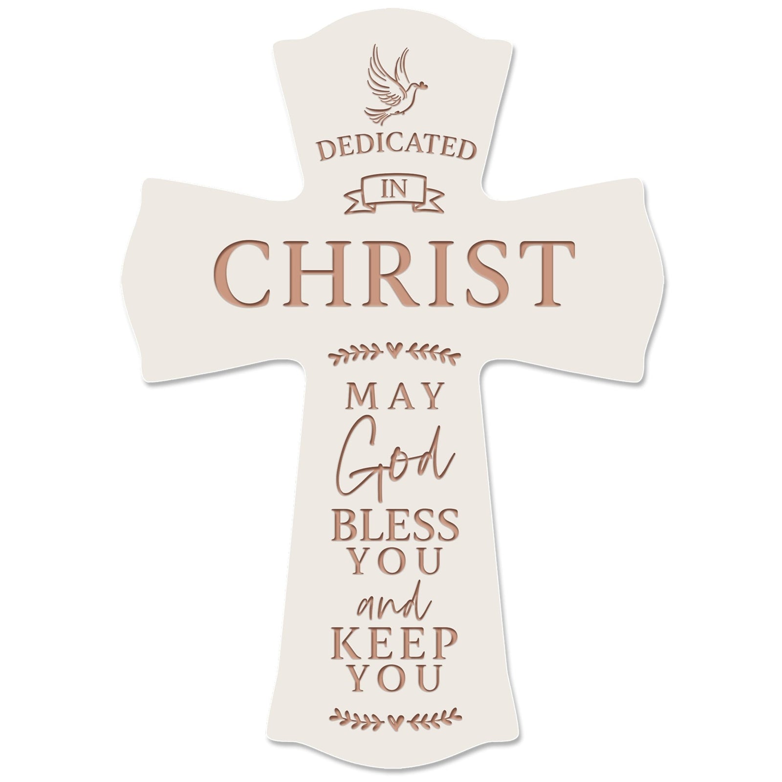 Wooden Engraved Dedication Wall Cross
