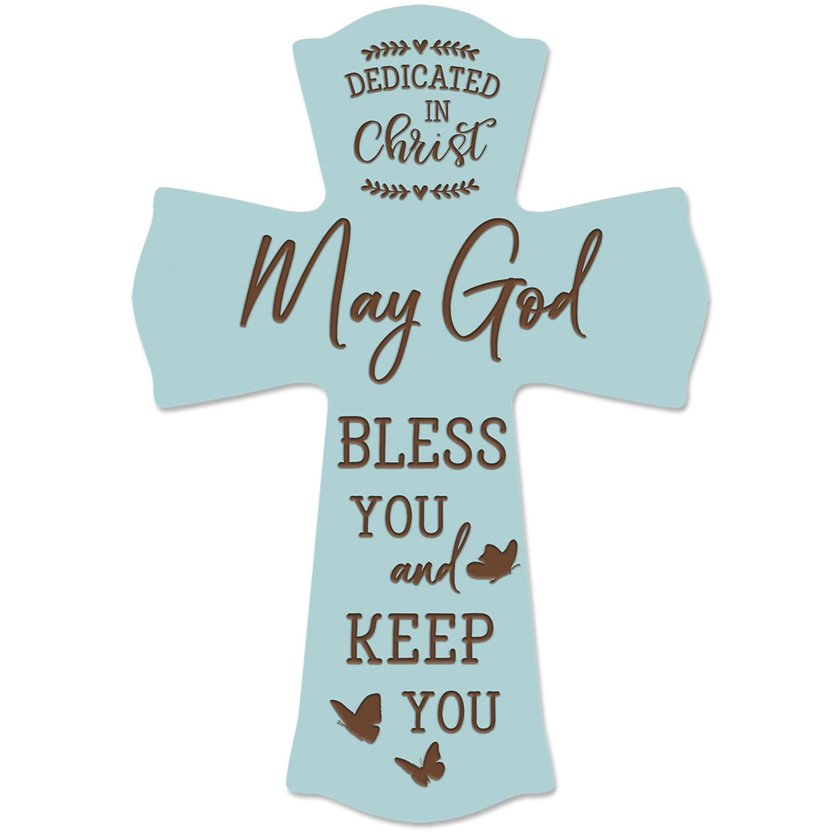 Wooden Engraved Dedication Wall Cross