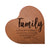 Engraved Wooden Heart Block 5” x 5.25” x 0.75”- Family - LifeSong Milestones