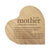 Engraved Wooden Heart Block 5” x 5.25” x 0.75”- Mother - LifeSong Milestones