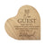 Engraved Wooden Inspirational Heart Block 5” x 5.25” x 0.75” - Be Our Guest - LifeSong Milestones
