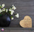 Engraved Wooden Inspirational Heart Block 5” x 5.25” x 0.75” - Be Strong and Courageous - LifeSong Milestones