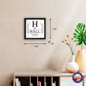 Enhance Your Home Décor with Personalized Pine Wood Framed Shadow Box - The Hall Family - LifeSong Milestones