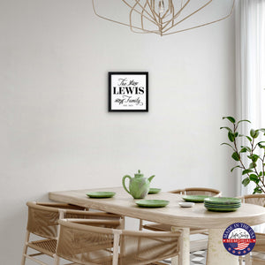 Enhance Your Home Décor with Personalized Pine Wood Framed Shadow Box - The Lewis Family - LifeSong Milestones