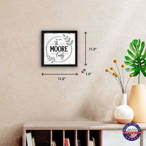 Personalized Wooden Home Décor Framed Shadow Box With Family Name - The Moore Family