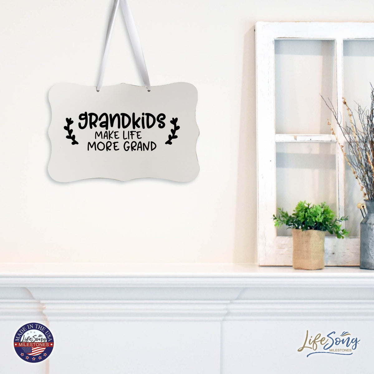 Every Day Inspirational Hanging Wall Plaque - Grandkids Make Life - LifeSong Milestones