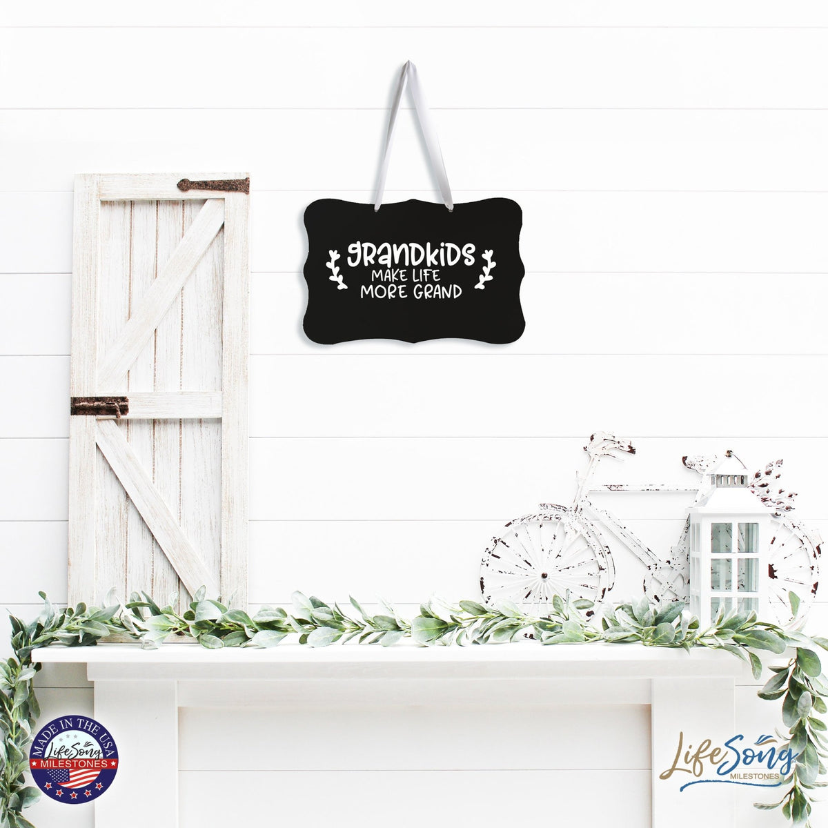 Every Day Inspirational Hanging Wall Plaque - Grandkids Make Life - LifeSong Milestones